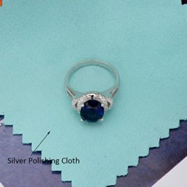 EVER FAITH® Brillant Bleu- Bague Alliance Argent 925 Vintage Style Ovale Zircon EVER FAITH® Brillant Bleu- Bague Alliance Argent 925 Vintage Style Ovale Zircon 5