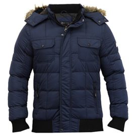 Gilet-Hommes-Dissident-Court-Manteau-Parka-Rembourr-Polaire-Sherpa–Capuche-Fourrure-Hiver-0