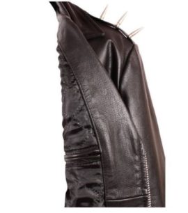 Homme-Noir-Ghost-Rider-Metal-Spikes-En-Cuir-Mottard-Veste-0-1