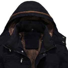 Hommes-Parka-Fourrure-Bordee-Hiver-Epaissir-Long-Manteau-Capuche-Vestes-Noir-0-0