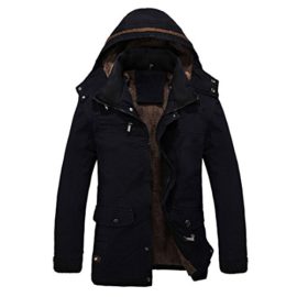 Hommes-Parka-Fourrure-Bordee-Hiver-Epaissir-Long-Manteau-Capuche-Vestes-Noir-0