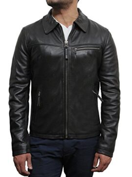 Hommes-vache-Cacher-Ral-Cuir-Veste-cavalier-Designer-Regarde-0-1