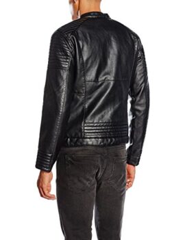 Jack & Jones Jcosmith Biker Jacket, Blouson Homme, Schwarz Jack & Jones Jcosmith Biker Jacket, Blouson Homme, Schwarz 3