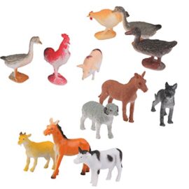 Lot de 12pcs Figurine Volaille en Plastique Modèle Animal Jouet Multi-couleur Lot de 12pcs Figurine Volaille en Plastique Modèle Animal Jouet Multi-couleur