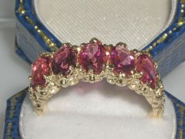 Magnifique-Bague-Tourmaline-rose-Or-jaune-9-carats-Pierres-Prcieuses-100-Vritables-Style-Victorien-Tailles-50–64-0-0