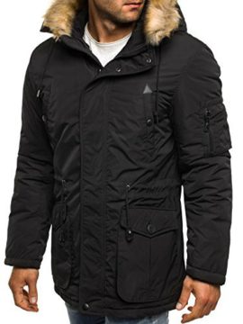 OZONEE-Hommes-Veste-Dhiver-Veste-de-survtement--doublure-Veste-chaude-Veste-Longue-Veste-Parka-Parka-Veste-de-sport-JSTYLE-3138-0