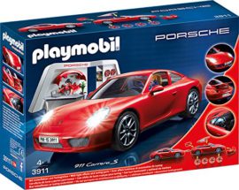 PLAYMOBIL-City-Action-Set-en-2-parties-3911-6878-Porsche-911-Carrera-S-Barrage-de-Police-0-0