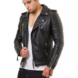 Prestige-homme-biker-cuir-veste-mr-18-4-noir-matelass-rouge-0-1