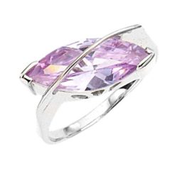 R&T – 70180 – Bague Femme – Argent 925/1000 –  3 Gr – Oxydes de Zirconium – Violet R&T – 70180 – Bague Femme – Argent 925/1000 –  3 Gr – Oxydes de Zirconium – Violet