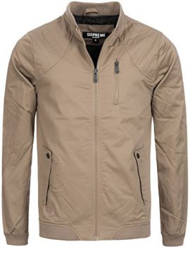 SRPREME-Hommes-Veste-poids-veste-lgre-Ambrose-t-militaire-vintage-avec-Soft-Shell-Jacket-Manteaux-S-M-L-XL-Beige-Noir-0-0