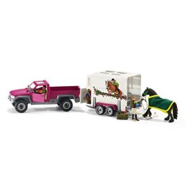 Schleich-423460-Pick-up-avec-remorque-pour-cheval-0-0