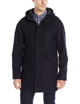 Scotch & Soda Long Hooded Coat In Wool Blend Quality, Blouson Homme Scotch & Soda Long Hooded Coat In Wool Blend Quality, Blouson Homme