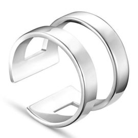 Sweetiee-925-Pur-Argent-Cuff-Bague-Double-Bandes-Larges-Platine-18mm-0