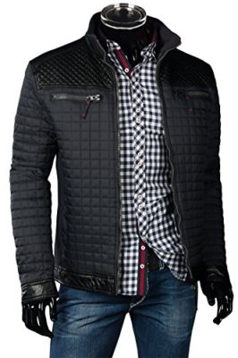 TRISENS-Veste-pour-homme-matelasse-demi-saison-similicuir–capuche-chaude-0-1