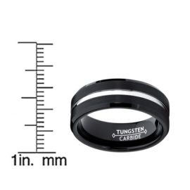 Ultimate Metals Co. 8MM Bague Tungstene Plaque Noir Pour Homme Ultimate Metals Co. 8MM Bague Tungstene Plaque Noir Pour Homme 5