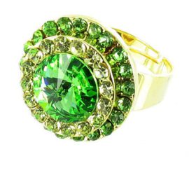 Vert-sur-Plaqu-or-Bague-Cocktail-Avec-une-Pierre-Ronde-0