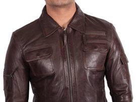 Veste classique style motard pour homme en cuir véritable marron veste de moto en cuir à moteur slim fit coat outwear small – 5XL Veste classique style motard pour homme en cuir véritable marron veste de moto en cuir à moteur slim fit coat outwear small – 5XL 3