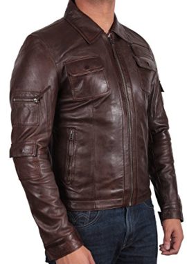 Veste classique style motard pour homme en cuir véritable marron veste de moto en cuir à moteur slim fit coat outwear small – 5XL Veste classique style motard pour homme en cuir véritable marron veste de moto en cuir à moteur slim fit coat outwear small – 5XL 4