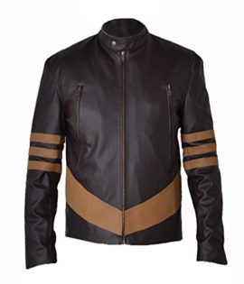 Xmen-Wolverine-Brown-Faux-Veste-en-cuir-avec-capuche-amovible-0-0