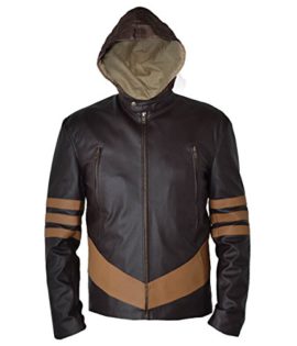 Xmen-Wolverine-Brown-Faux-Veste-en-cuir-avec-capuche-amovible-0-1