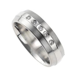 Zeeme-Acier-389070001-Bague-Femme-Acier-Inoxydable-Cristaux-0