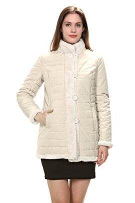 Adelaqueen Fabuleux Manteau Court pour Femmes Réversible Pratique en Fausse Fourrure Adelaqueen Fabuleux Manteau Court pour Femmes Réversible Pratique en Fausse Fourrure