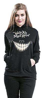 Alice-In-Wonderland-Mad-Mouth-Sweat-capuche-Femme-noir-0-1