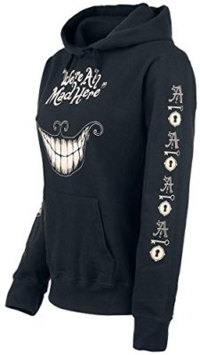 Alice-In-Wonderland-Mad-Mouth-Sweat-capuche-Femme-noir-0-3