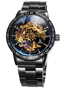 Alienwork IK Montre automatique Squelette mécanique Acier inoxydable noir noir 98226-12 Alienwork IK Montre automatique Squelette mécanique Acier inoxydable noir noir 98226-12