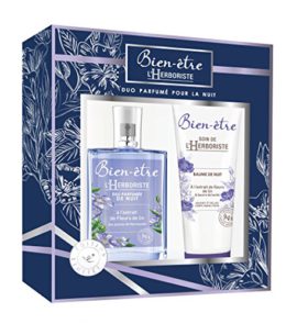 BIEN ETRE Coffret L’Herboriste à l’extrait de Fleur de Lin, Eau Parfumée 75 ml + Baume de Nuit 100 ml BIEN ETRE Coffret L’Herboriste à l’extrait de Fleur de Lin, Eau Parfumée 75 ml + Baume de Nuit 100 ml