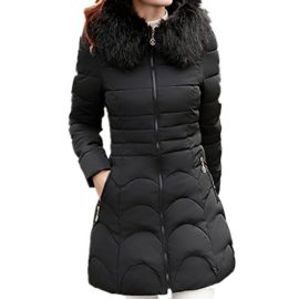 BOMOVO-Femme-Hoodie-Fourrure-Hiver-Rembourr-pais-Manteau-Parka--Capuche-fourrure-avec-0