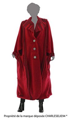 Charleselie94-Manteau-long-hiver-laine-bouillie-grande-taille-femme-rouge-KARLA-ROUGE-0-1