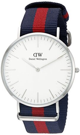 Daniel Wellington – 0201DW – Oxford – Montre Mixte – Quartz Analogique – Cadran Argent – Bracelet Nylon Multicolore Daniel Wellington – 0201DW – Oxford – Montre Mixte – Quartz Analogique – Cadran Argent – Bracelet Nylon Multicolore