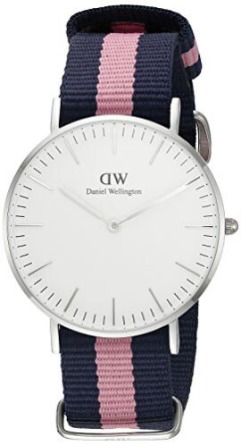 Daniel Wellington – 0604DW – Winchester – Montre Mixte – Quartz Analogique – Cadran Argent – Bracelet Nylon Multicolore Daniel Wellington – 0604DW – Winchester – Montre Mixte – Quartz Analogique – Cadran Argent – Bracelet Nylon Multicolore