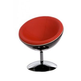 Fauteuil design boule BOWL Noir/Rouge Fauteuil design boule BOWL Noir/Rouge