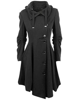 Femme Trench Coat Manteau/Veste Manches Longues Trench Avec Ourlet Asymétrique Coat Femme Trench Coat Manteau/Veste Manches Longues Trench Avec Ourlet Asymétrique Coat