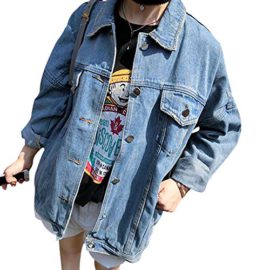 Femmes-Retro-Manches-Longues-Dcontracte-Veste-En-Jean-Manteau-0