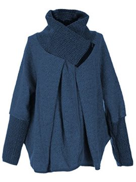 GG-Mesdames-Femmes-italienne-Lagenlook-Quirky-Laine-Layer-Zip-manches-longues-Cocoon-Manteau-Veste-Poncho-Cape-Oversize-0