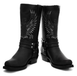 Grinders Bald Eagle Homme Cowboy Bottes, Noir Grinders Bald Eagle Homme Cowboy Bottes, Noir 4