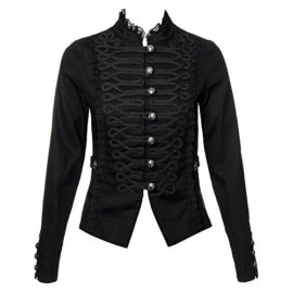 H&R Veste Officier Elégante Queue De Pie Gothique – Steampunk (Noir) H&R Veste Officier Elégante Queue De Pie Gothique – Steampunk (Noir)