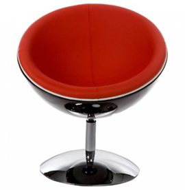 Kokoon-AC00400BLRE-Chaise-Design-Sphre-NoirRouge-en-PVC-0