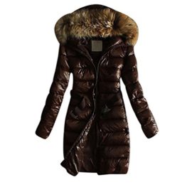 LvRao Femme Parka col Fausse Fourrure Doudoune avec Capuche Doudoune mi Longue Parka en Plume Hiver LvRao Femme Parka col Fausse Fourrure Doudoune avec Capuche Doudoune mi Longue Parka en Plume Hiver