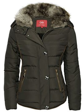 Manteau Capuche Veste d’hiver doublés aspect duvet matelassé Fourrure Courte Veste de ski pour femme Manteau Capuche Veste d’hiver doublés aspect duvet matelassé Fourrure Courte Veste de ski pour femme