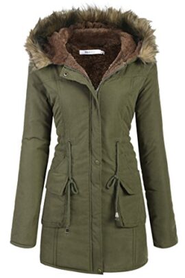 Meaneor Manteau Fourrure Epais Hiver Pour Femme Veste Femme Parka Blouson Epais avec Poche à Fermeture Eclair Meaneor Manteau Fourrure Epais Hiver Pour Femme Veste Femme Parka Blouson Epais avec Poche à Fermeture Eclair