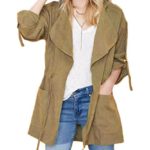 Minetom Femmes Loose Cardigan Veste Revers Lâche Blazer Manche Longue Trench Coat Veste Manteaux Minetom Femmes Loose Cardigan Veste Revers Lâche Blazer Manche Longue Trench Coat Veste Manteaux