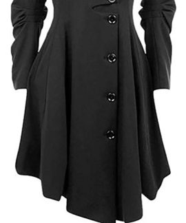 NiSeng-Manteau-Long-Femme-Hiver-Uni-Veste-Asymtrique-Manche-Longue-Chaud-Trench-Coat-0-0