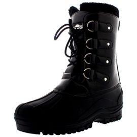 Polar-Hommes-Neige-Bottes-Laine-Entirement-Double-Impermable-Lacer-Boue-Hiver-Bottes-0