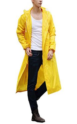 Qissy-Adulte-Unisexe-Impermable-siamois-coupe-vent-Raincoat-PVC-de-avec-capuche-Veste-Trench-Coat-Pluie-Bouton-avec-Capuche-Coupe-Vent-Environnement-pour-VoyageCampingRandonneVacances-0-0