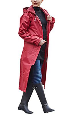 Qissy-Adulte-Unisexe-Impermable-siamois-coupe-vent-Raincoat-PVC-de-avec-capuche-Veste-Trench-Coat-Pluie-Bouton-avec-Capuche-Coupe-Vent-Environnement-pour-VoyageCampingRandonneVacances-0