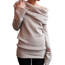 SUNNOW-Femme-Sexy-Pull-Tricot-Epaule-Nue-Manches-Longues-Slim-Jumpers-Sweater-Hauts-Sweatshirt-0-0